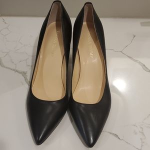 Black Block Heel Pumps